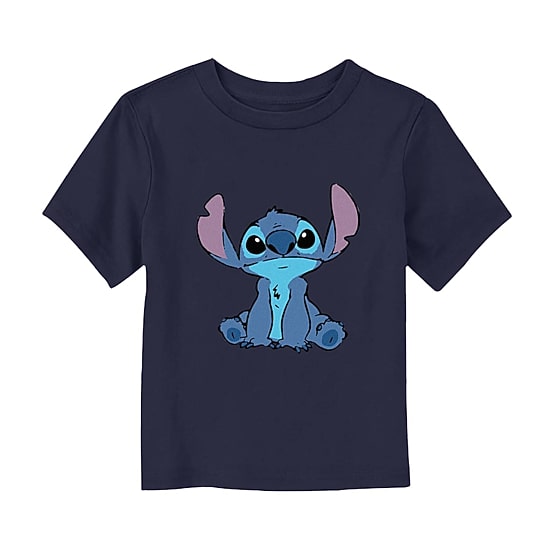 Disney Collection Toddler Unisex Crew Neck Short Sleeve Regular Fit Lilo & Stitch Graphic T-Shirt