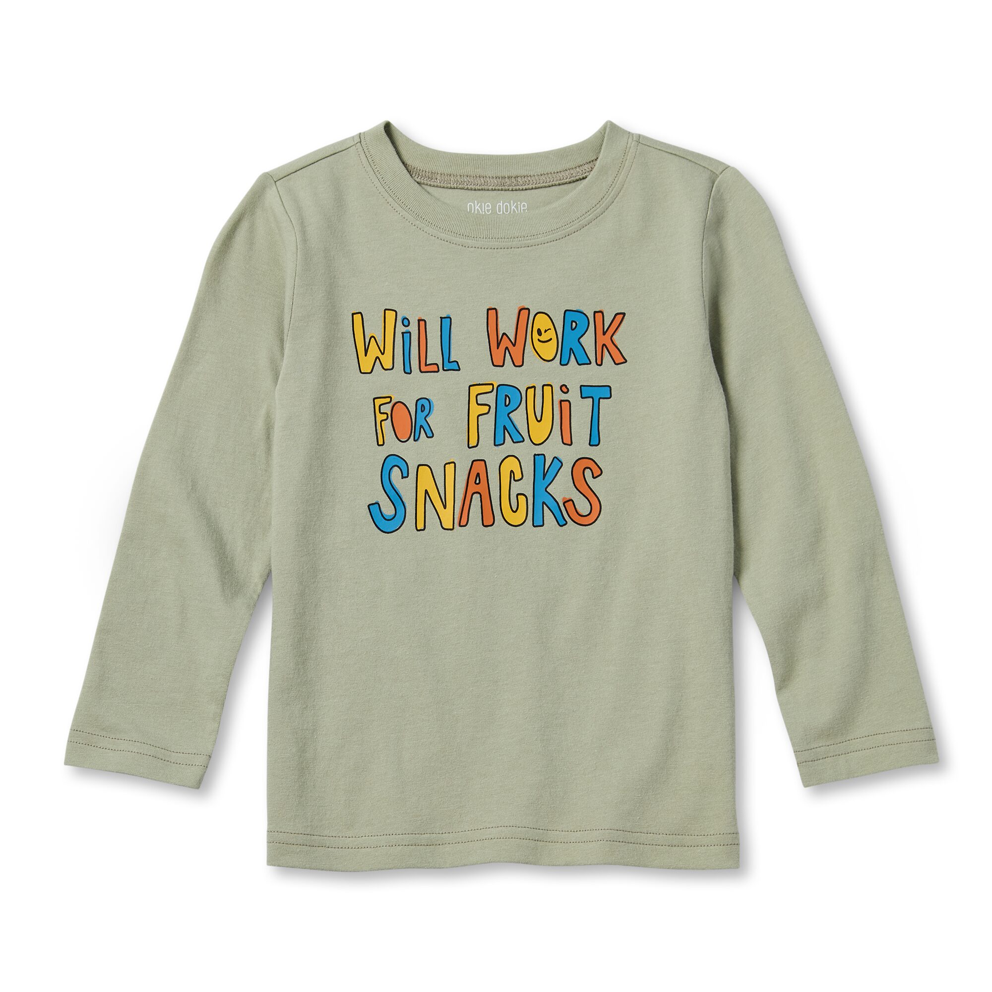 Okie Dokie Toddler & Little Boys Crew Neck Long Sleeve Regular Fit Graphic T-Shirt