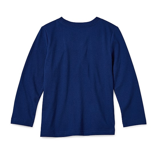Okie Dokie Toddler & Little Boys Crew Neck Long Sleeve Regular Fit Graphic T-Shirt