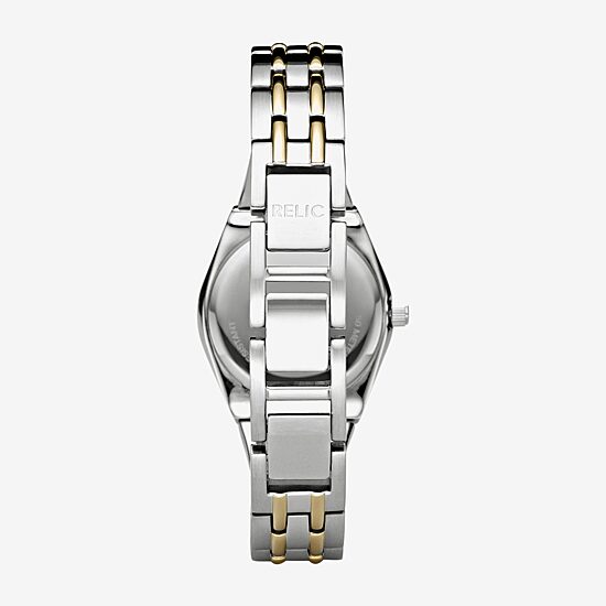 Relic By Fossil Relic Womens Two Tone Bracelet Watch Zr11775