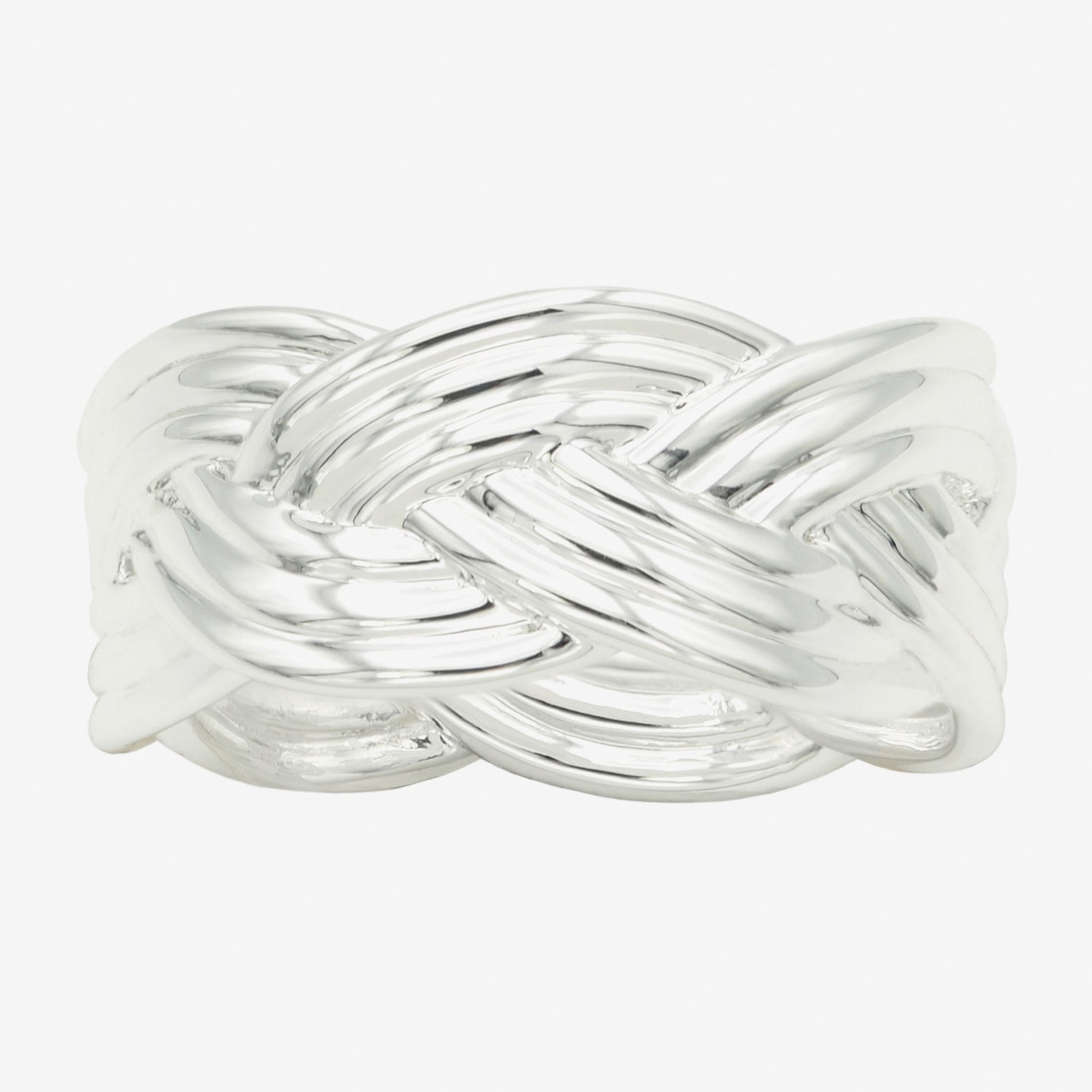 Sparkle Allure Womens 25MM Pure Silver Over Brass Crossover Band
