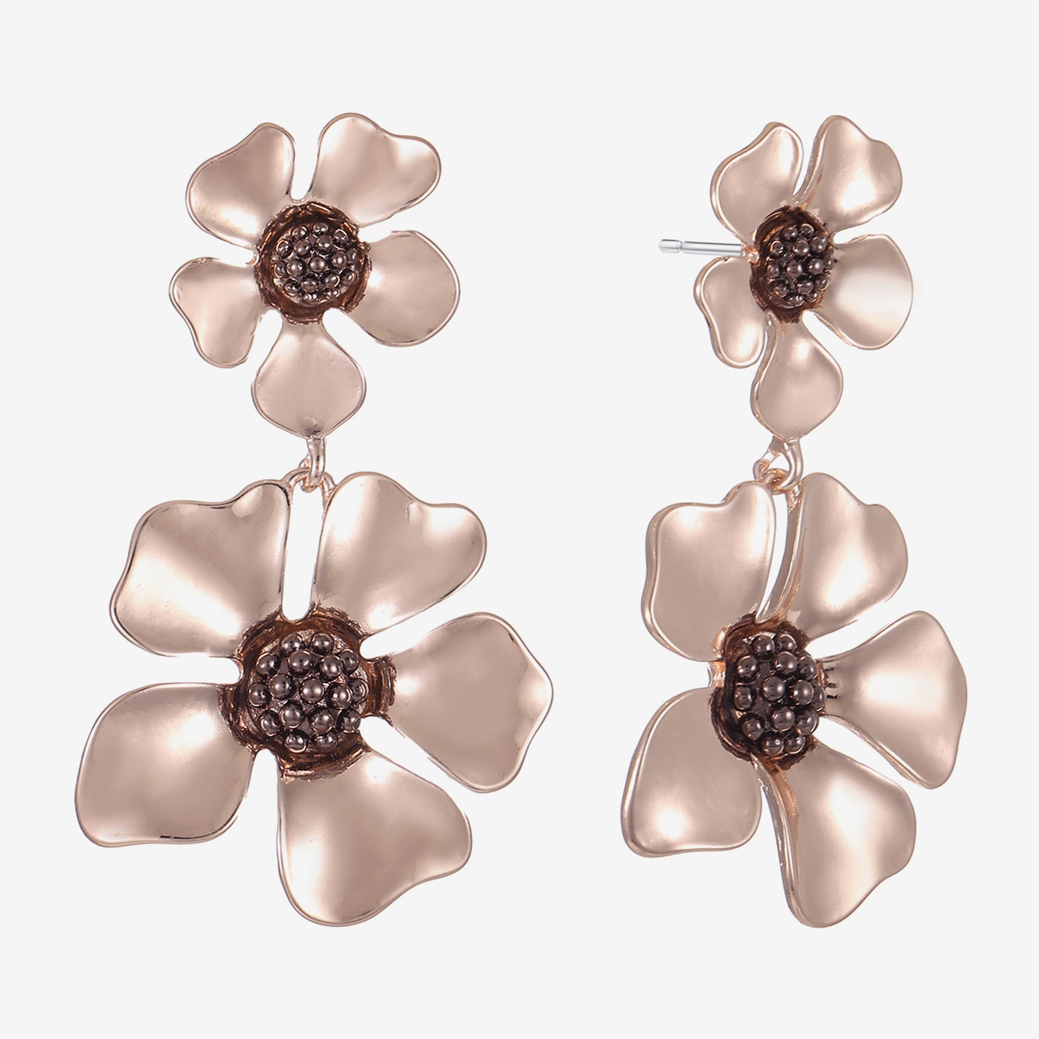 Liz Claiborne Womens Flower Hypoallergenic Drop Earrings