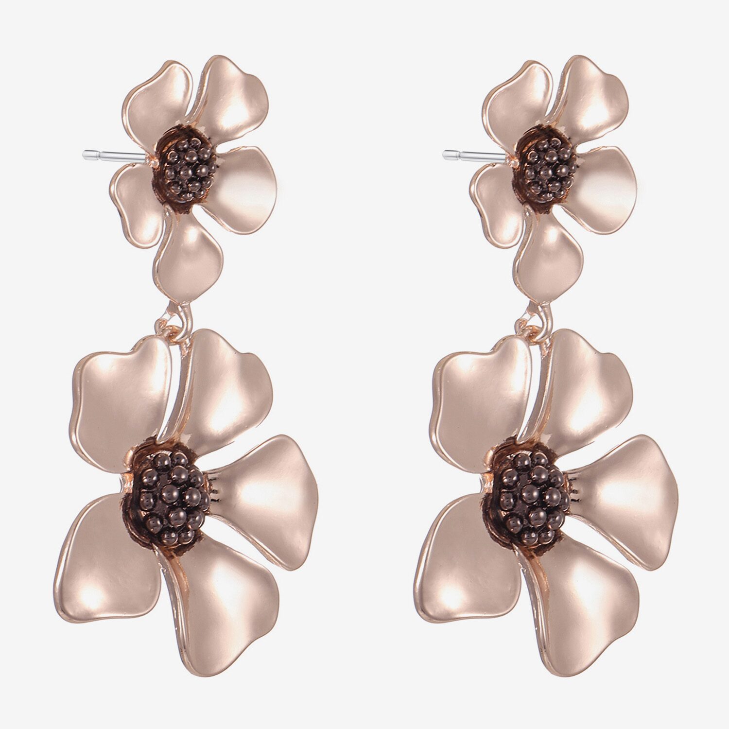 Liz Claiborne Womens Flower Hypoallergenic Drop Earrings