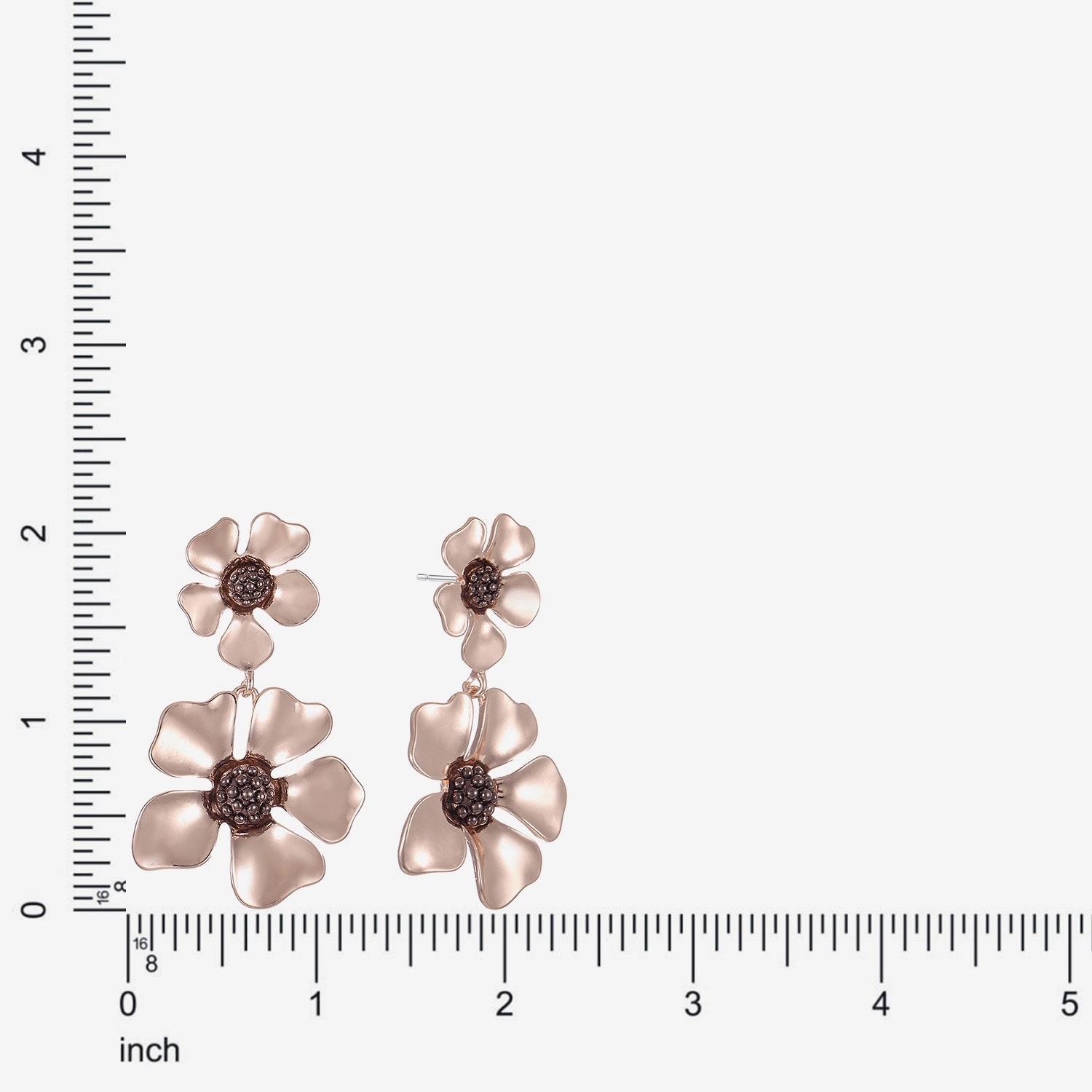Liz Claiborne Womens Flower Hypoallergenic Drop Earrings
