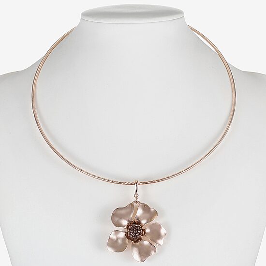 Liz Claiborne Womens Flower 17 Inch Pendant Necklace