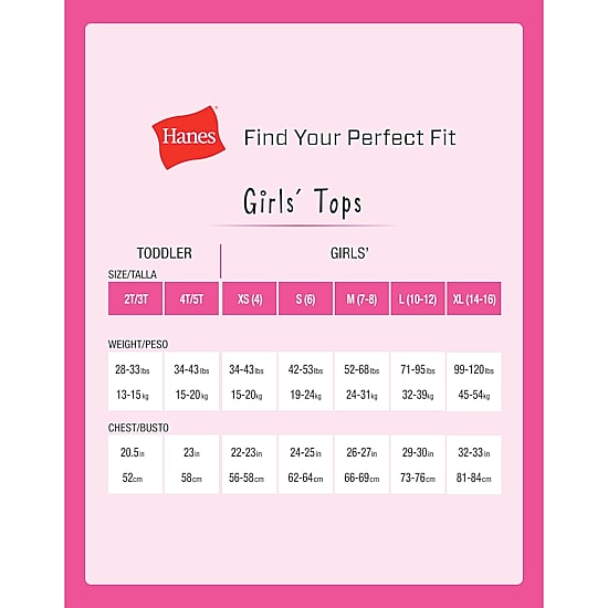 Hanes Ultimate EcoSmart Little & Big Girls 4 Pack Square Neck Camisole