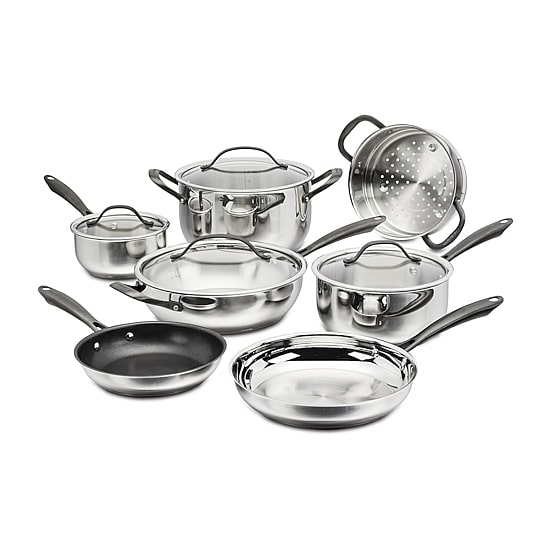 Cuisinart Pure Radiance Stainless Steel 11-pc. Cookware Set