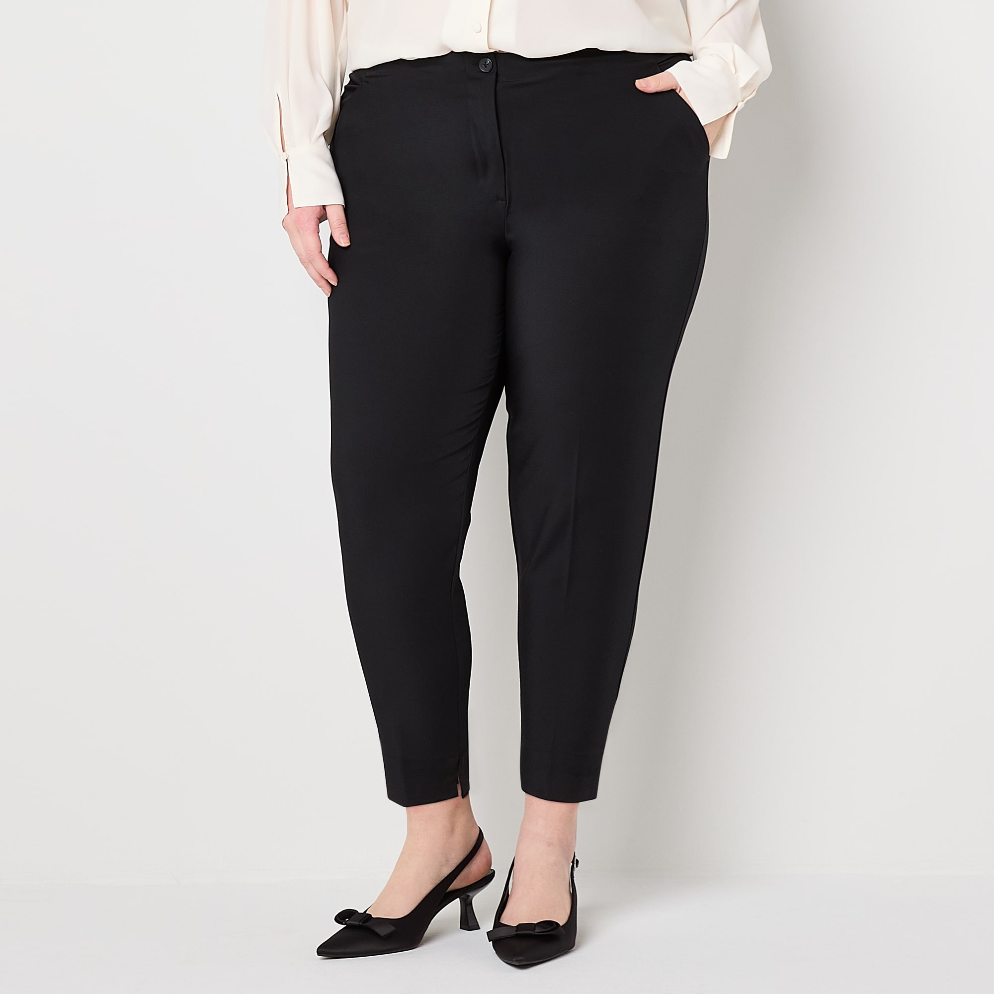 Worthington Plus Womens Ankle Pant