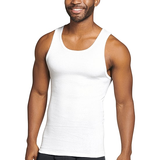 Jockey Cotton Bonus Pack Mens Scoop Neck Sleeveless Quick Dry 5 Pack Tank