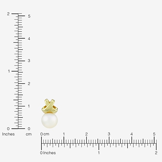 Womens White Cultured Freshwater Pearl 14K Gold Over Silver Round 18 Inch Pendant Necklace