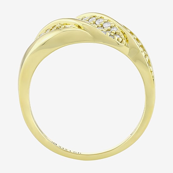 (H-I / Si1) Womens 3/8 CT. T.W. Lab Grown White Diamond 14K Gold Over Silver Band