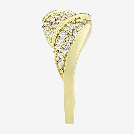 (H-I / Si1) Womens 3/8 CT. T.W. Lab Grown White Diamond 14K Gold Over Silver Band