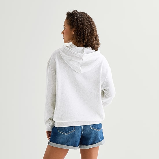 Womens Juniors Long Sleeve Fleece Hoodie