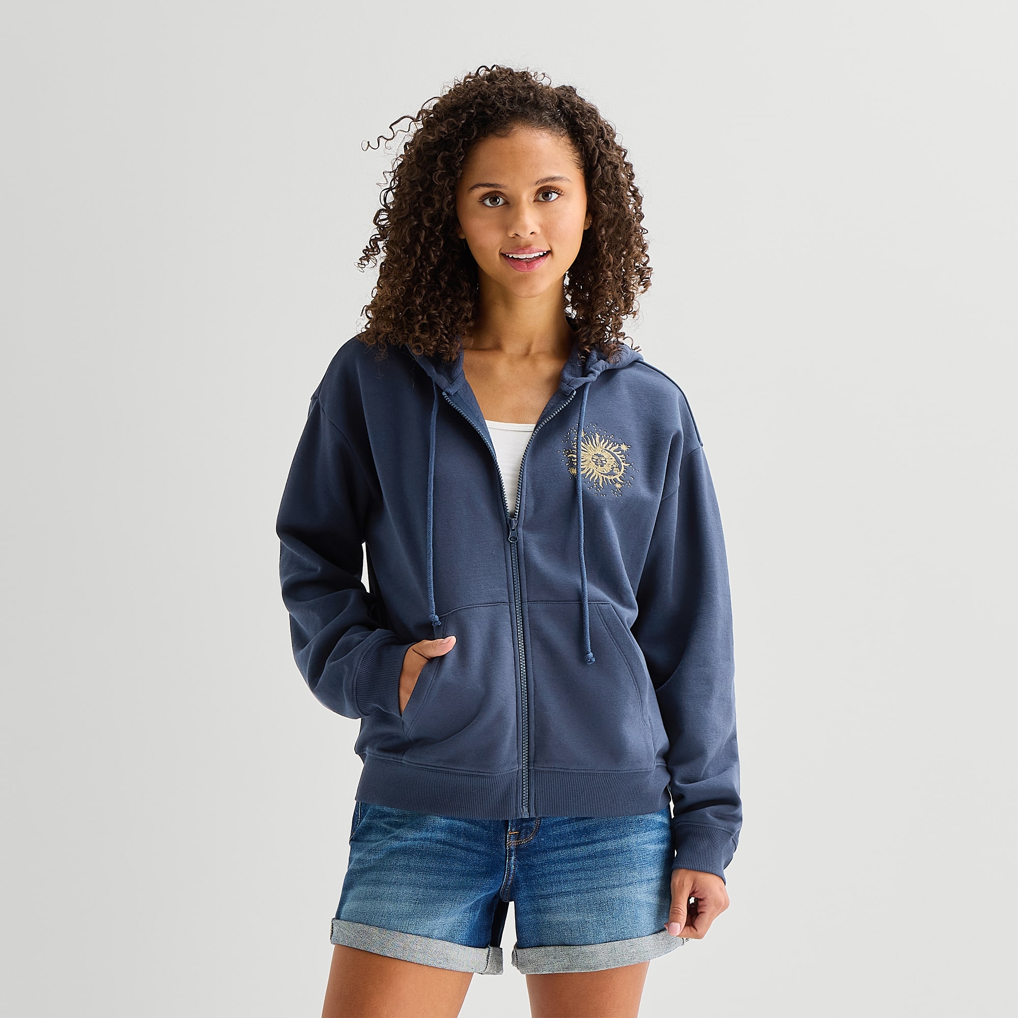 Nature Full Zip Womens Juniors Long Sleeve Hoodie