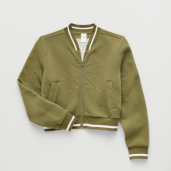 Thereabouts Little & Big Kid Girls Fleece Ultra Lightweight Bomber Jacket