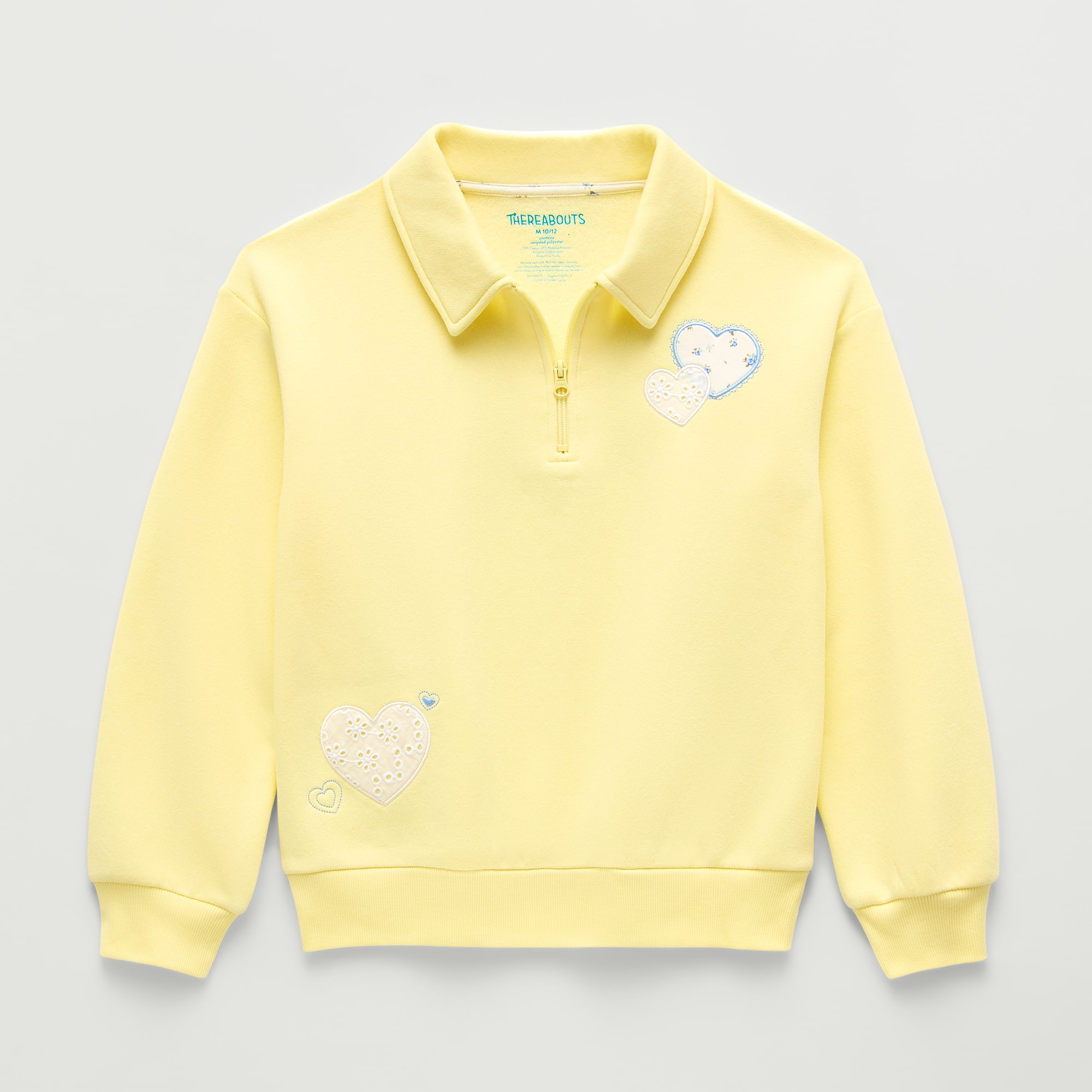 Thereabouts Little & Big Kid Girls Long Sleeve Fleece Casual Quarter-Zip Pullover
