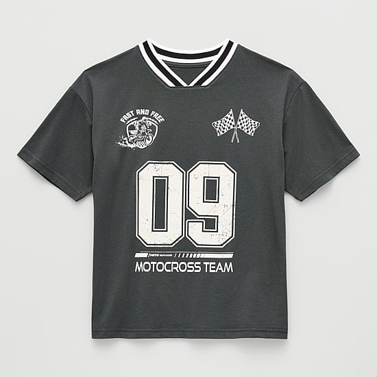 Thereabouts Little & Big Kid Boys V Neck Short Sleeve Oversized Graphic T-Shirt