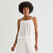 Forever 21 Womens Juniors Straight Neck Sleeveless Camisole