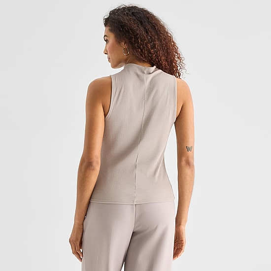 a.n.a Womens Funnel Neck Sleeveless Tank Top