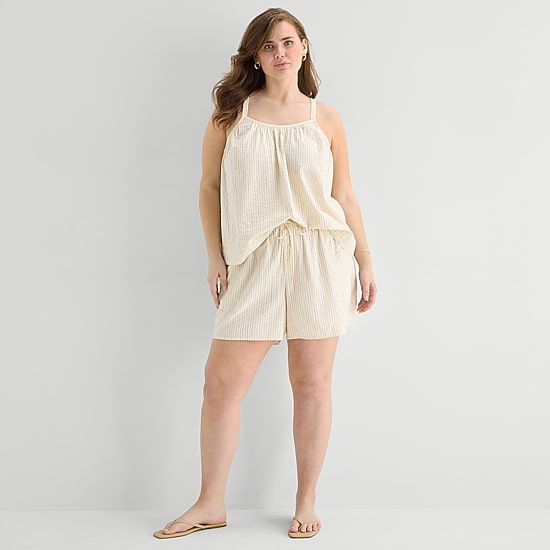 A.N.A Womens Plus Square Neck Sleeveless Tank Top