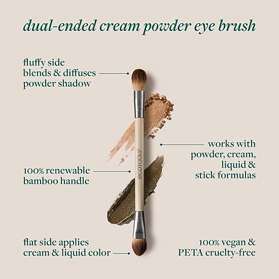 Eco Tools Cream & Powder Dual-Ended Eye Brush