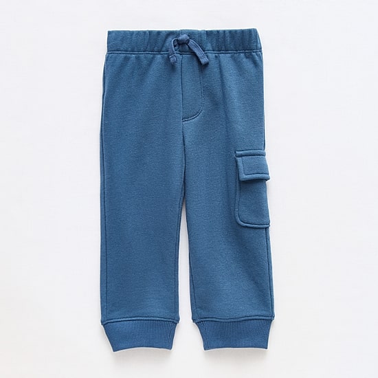 Okie Dokie Baby Boys Cinched Regular Fit French Terry Pull-On Pant