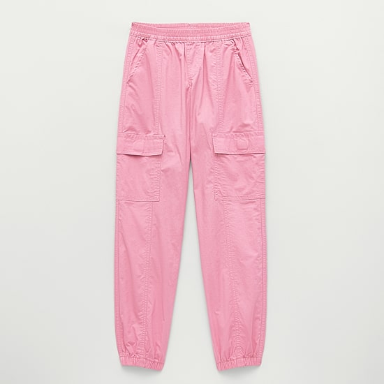 Thereabouts Little & Big Kid Girls Mid Rise Cuffed Cargo Pant