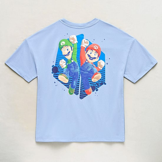 Little & Big Kid Boys Crew Neck Short Sleeve Oversized Luigi Super Mario Graphic T-Shirt