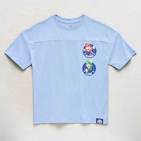 Little & Big Kid Boys Crew Neck Short Sleeve Oversized Luigi Super Mario Graphic T-Shirt
