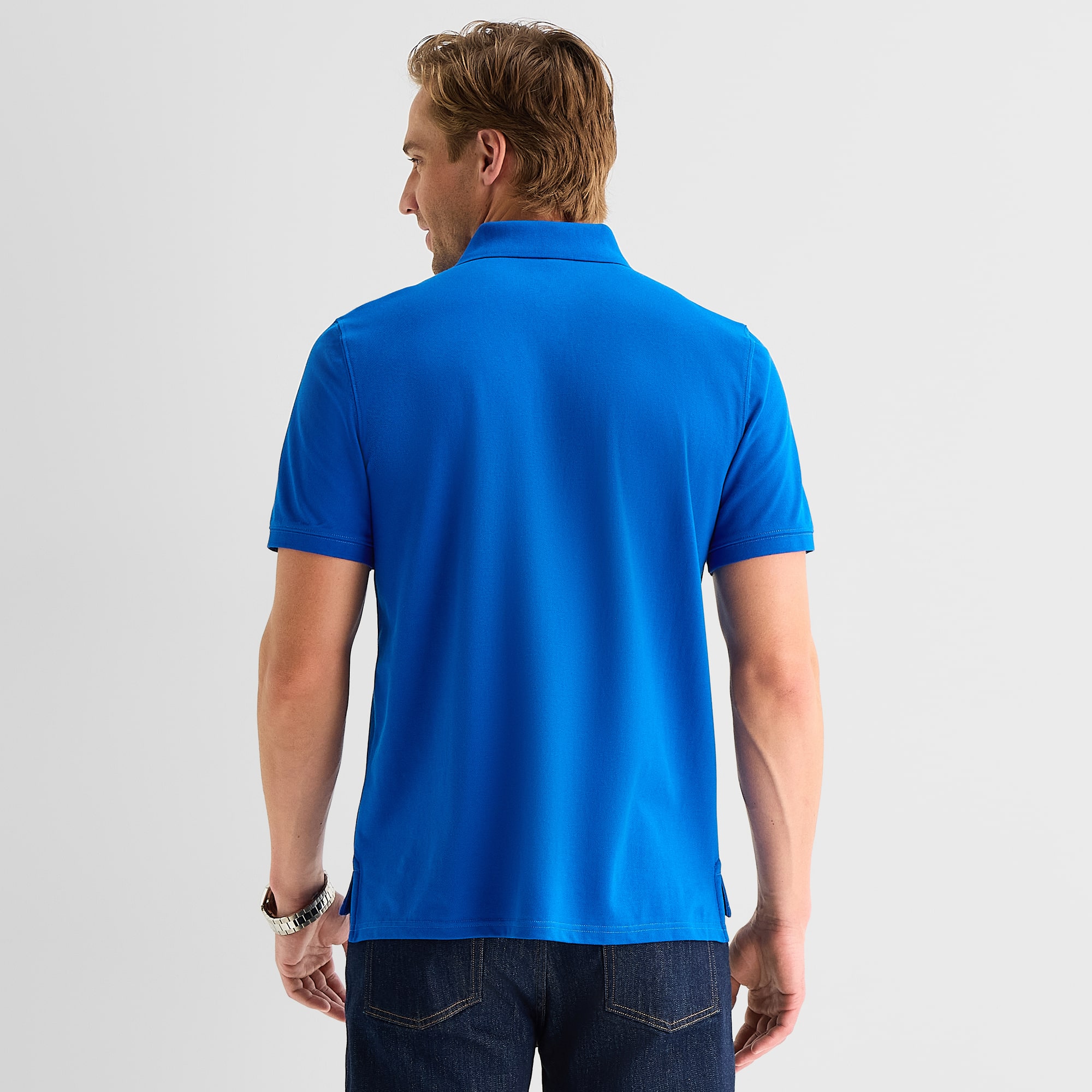 St. John's Bay Premium Stretch Mens Slim Fit Short Sleeve Polo Shirt