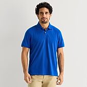 St. John's Bay Premium Stretch Mens Classic Fit Short Sleeve Polo Shirt