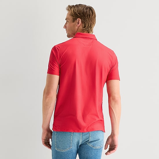 U.S. Polo Assn. Performance Stripe Mens Classic Fit Short Sleeve Polo Shirt
