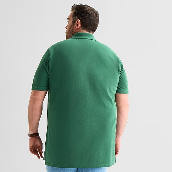 St. John's Bay Premium Stretch Big and Tall Mens Classic Fit Short Sleeve Polo Shirt