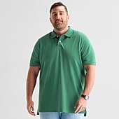 St. John's Bay Premium Stretch Big and Tall Mens Classic Fit Short Sleeve Polo Shirt