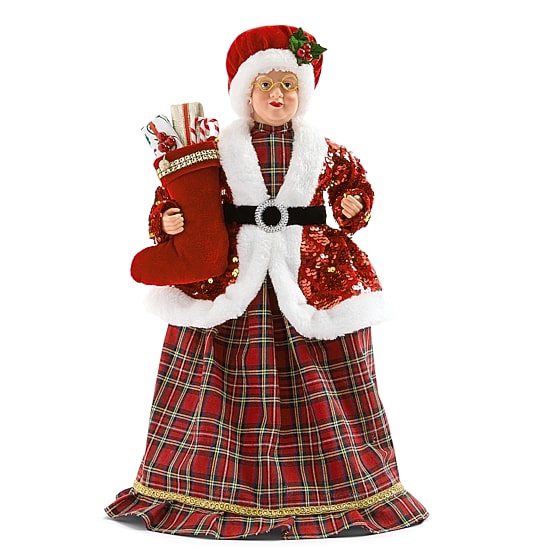 North Pole Trading Co. 18" Mrs. Claus List Christmas Santa Figurine