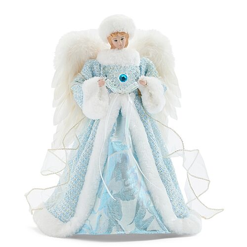 North Pole Trading Co . Christmas Santa Figurine In Blue