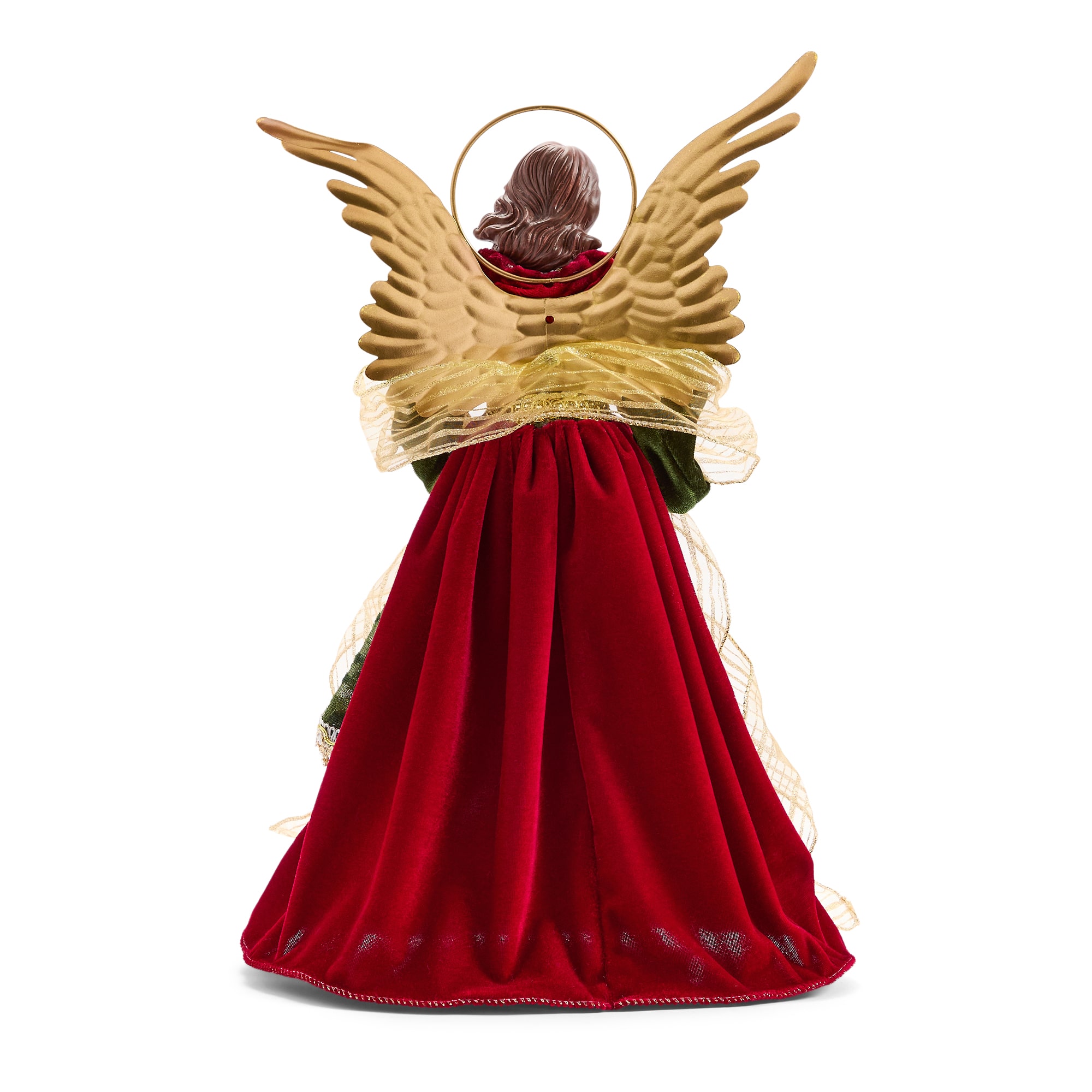 North Pole Trading Co. 16" And Green Angel Christmas Santa Figurine