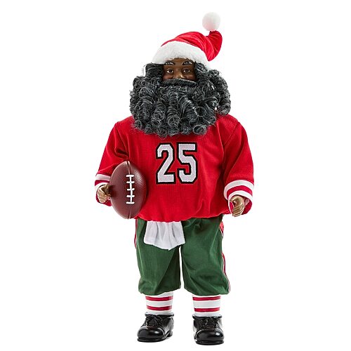 North Pole Trading Co . Christmas Santa Figurine In Red