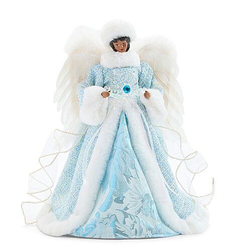 North Pole Trading Co . Christmas Santa Figurine In Blue
