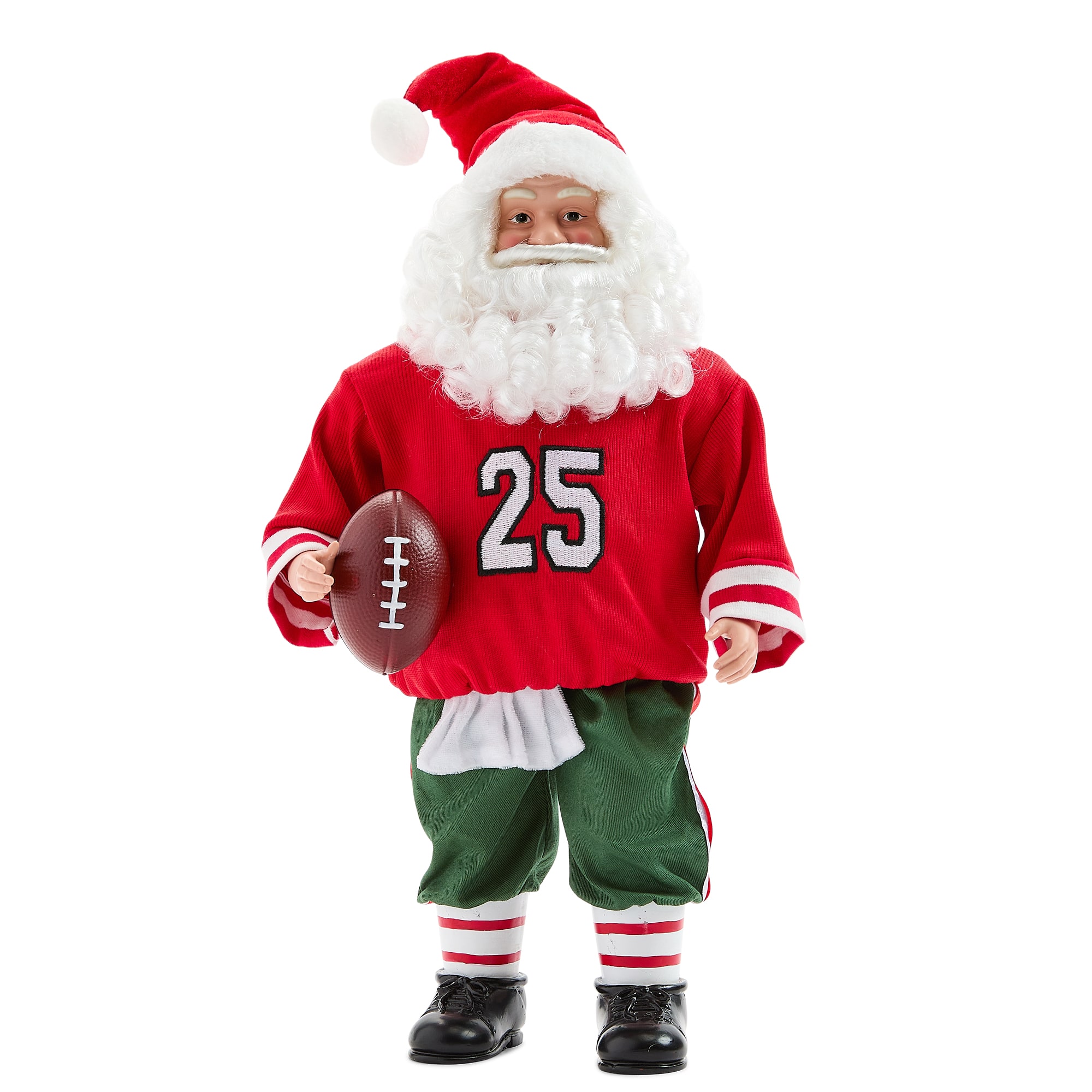 North Pole Trading Co. 18" Football Christmas Santa Figurine