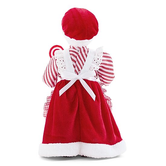 North Pole Trading Co. 12" Mrs. Claus Candy Stripe Christmas Santa Figurine
