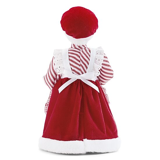 North Pole Trading Co. African American 12" Candy Stripe Mrs. Claus Christmas Santa Figurine