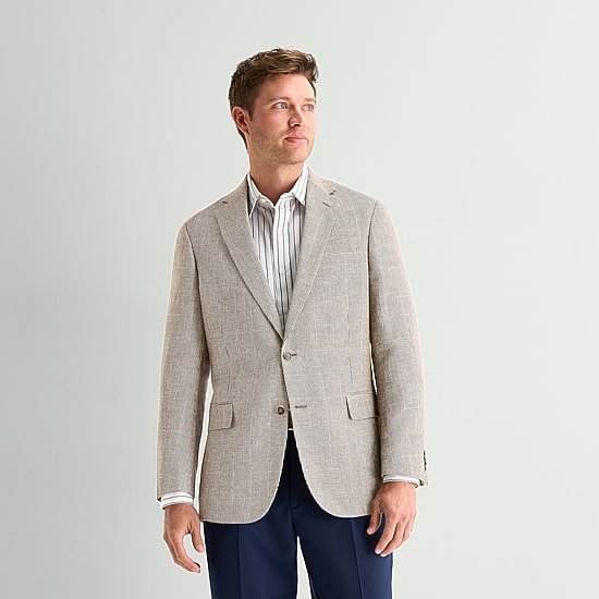 Stafford Mens Classic Fit Linen Sport Coat
