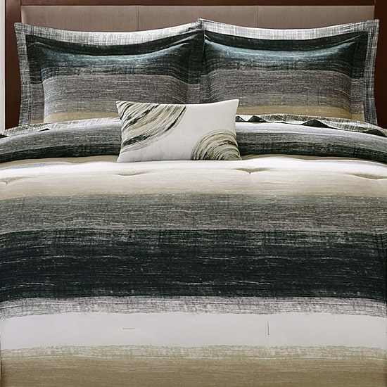 Madison Park Essentials Barret Complete Bedding Set with Cotton Sheets