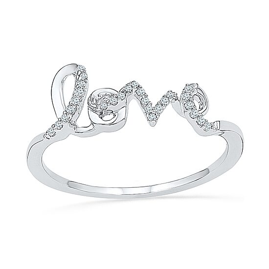 Womens Diamond Accent Natural White Diamond Sterling Silver Cocktail Ring