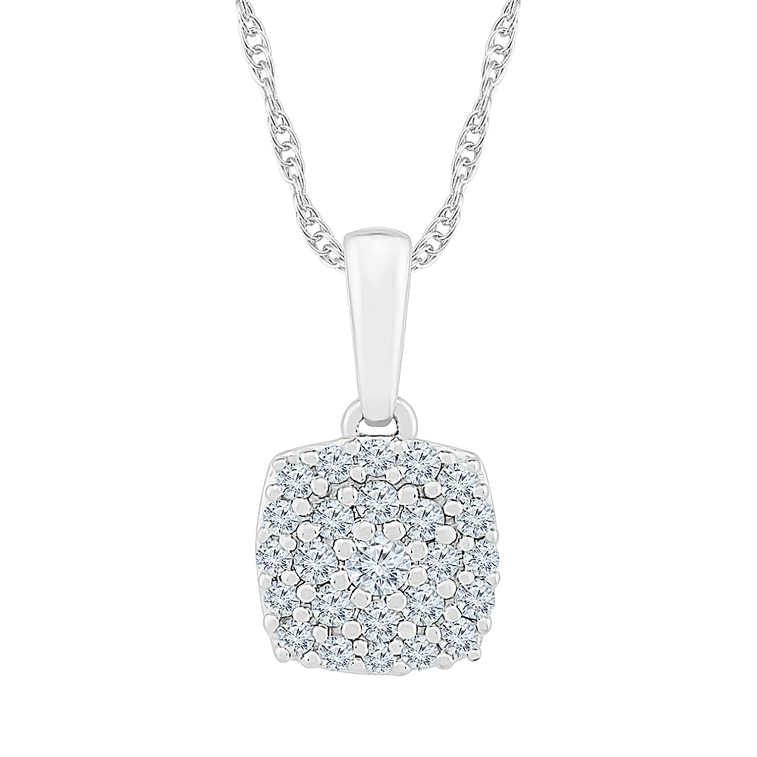 Womens / CT. T.W. Natural White Diamond 10K Gold 18 Inch Pendant Necklace