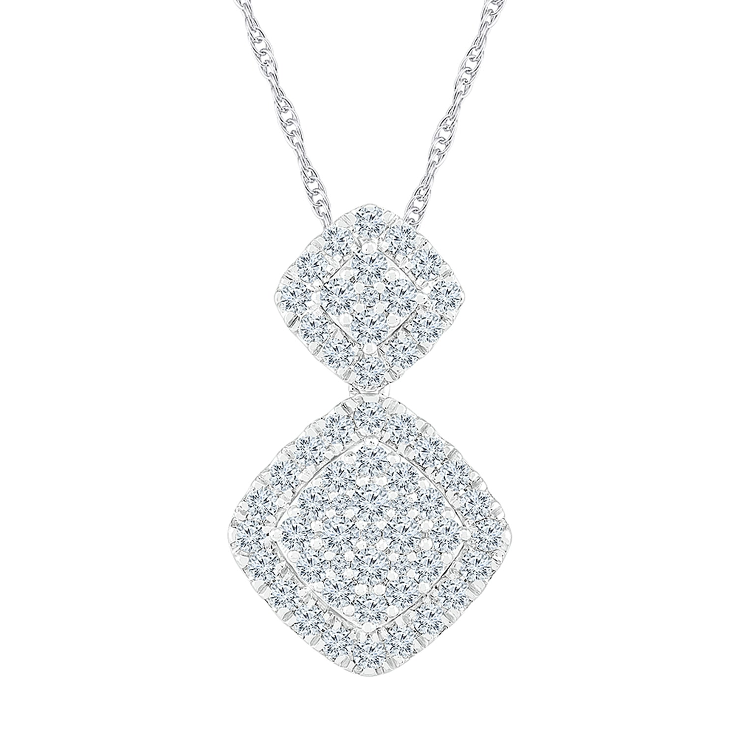 Womens / CT. T.W. Natural White Diamond 10K Gold 18 Inch Pendant Necklace