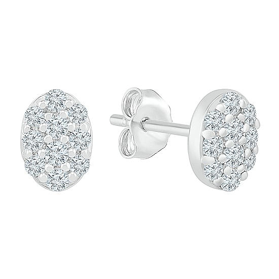 3/8 CT. T.W. Natural White Diamond 10K Gold 7.1mm Stud Earrings