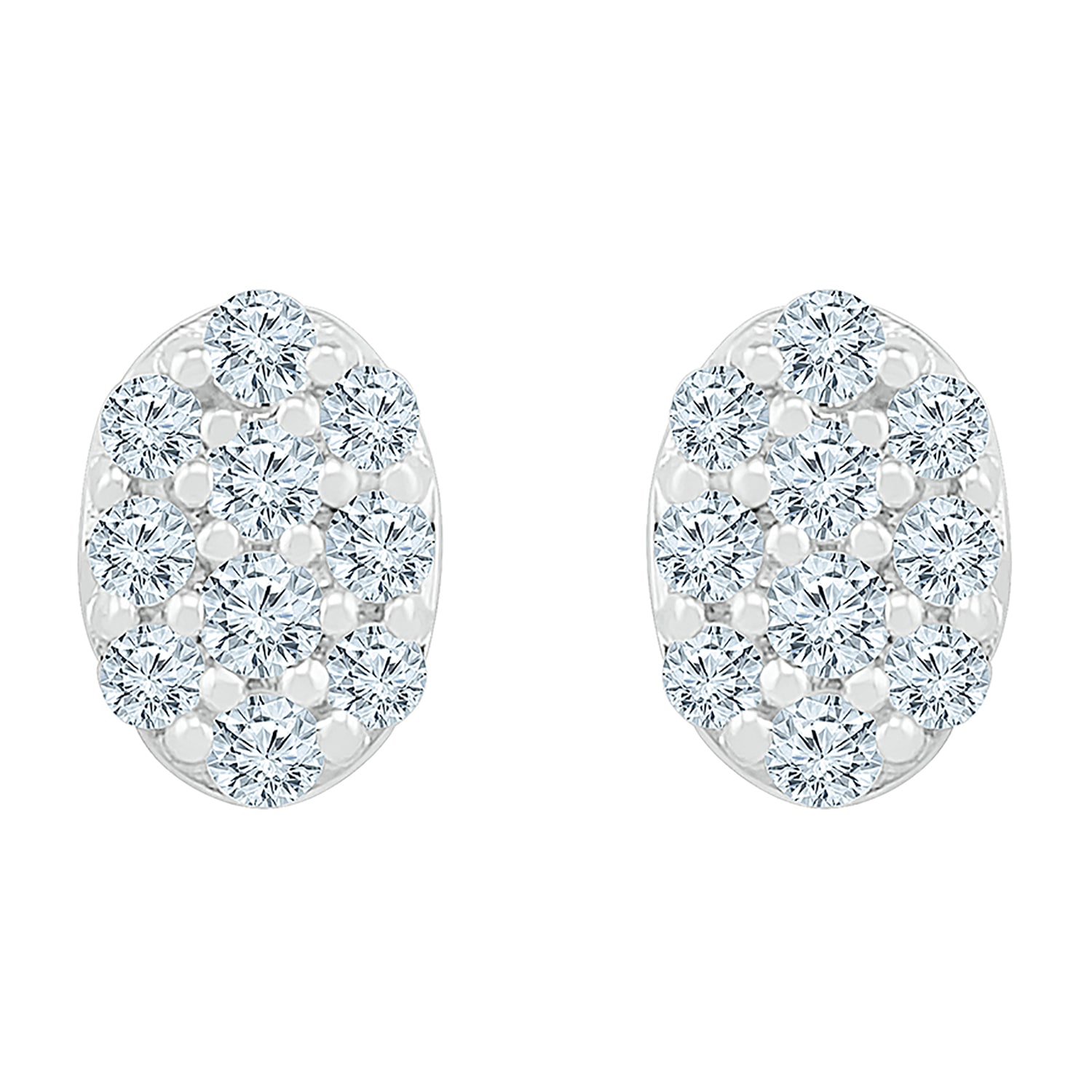 3/8 CT. T.W. Natural White Diamond 10K Gold 7.1mm Stud Earrings