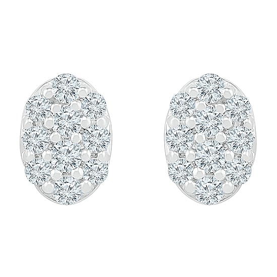 3/8 CT. T.W. Natural White Diamond 10K Gold 7.1mm Stud Earrings